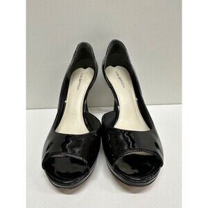 Via Spiga women  size 9.5 M peep toe cut out stiletto heel shoes